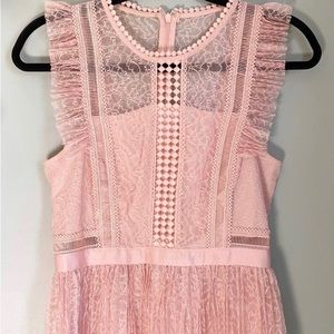 Heartloom Lace Flutter BabyDoll Sheer Dusty Pink Top